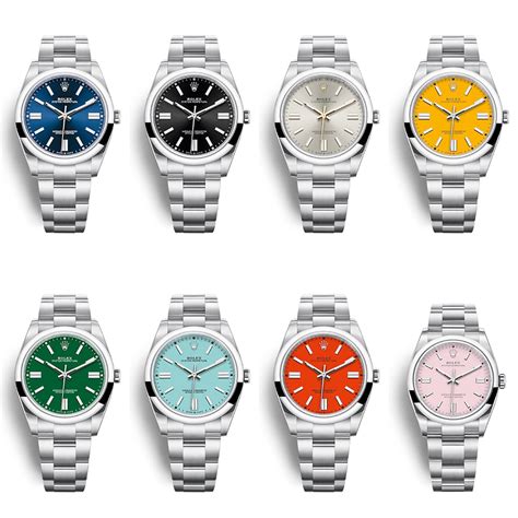 rolex oyster perpetual color chart.